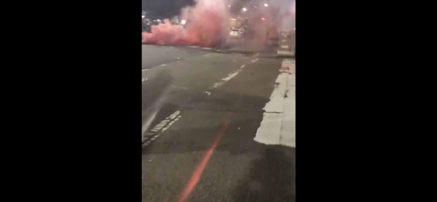 Saturday’s peaceful protests ended in tear gas